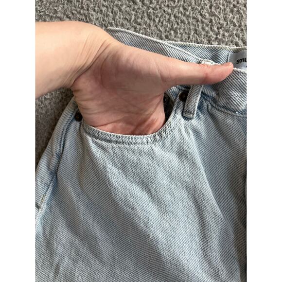 Still Here Jeans XXS 00 Baggy Wide Leg High Waist Button Light Retro Grunge 24 - Picture 4 of 14